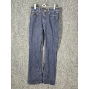 Judy Blue Slim Bootcut Jeans Dark Wash Raw Hem Stretch Denim 3/26 JB88359 Boho